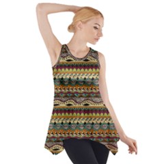 Aztec Pattern Side Drop Tank Tunic