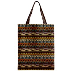 Aztec Pattern Zipper Classic Tote Bag