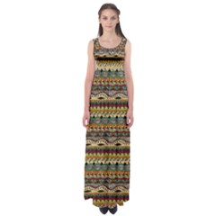 Aztec Pattern Empire Waist Maxi Dress