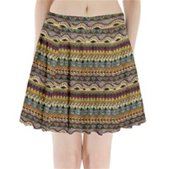 Aztec Pattern Pleated Mini Skirt