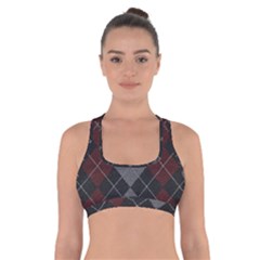 Wool Texture With Great Pattern Cross Back Sports Bra by BangZart