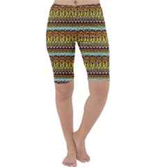 Bohemian Fabric Pattern Cropped Leggings 