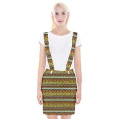 Bohemian Fabric Pattern Braces Suspender Skirt by BangZart