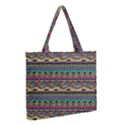 Aztec Pattern Cool Colors Medium Tote Bag View2