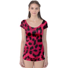 Leopard Skin Boyleg Leotard 