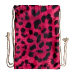 Leopard Skin Drawstring Bag (large)