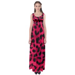 Leopard Skin Empire Waist Maxi Dress