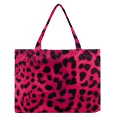 Leopard Skin Medium Zipper Tote Bag