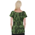 Camouflage Green Army Texture Cap Sleeve Tops View2