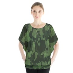 Camouflage Green Army Texture Blouse