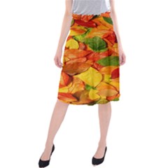 Leaves Texture Midi Beach Skirt