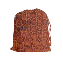 Crocodile Skin Texture Drawstring Pouches (extra Large)