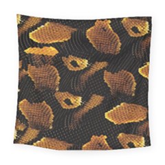 Gold Snake Skin Square Tapestry (large) by BangZart