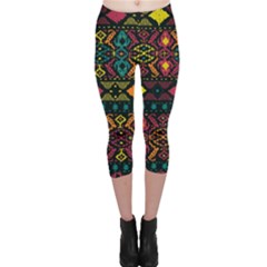 Bohemian Patterns Tribal Capri Leggings 