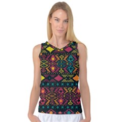 Bohemian Patterns Tribal Women s Basketball Tank Top