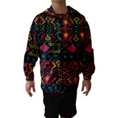 Bohemian Patterns Tribal Hooded Wind Breaker (kids)