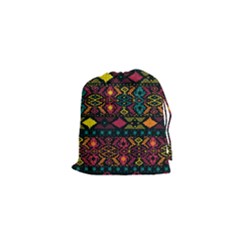 Bohemian Patterns Tribal Drawstring Pouches (xs) 