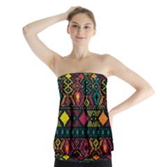 Bohemian Patterns Tribal Strapless Top