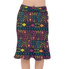 Bohemian Patterns Tribal Mermaid Skirt