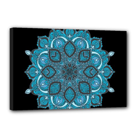 Ornate Mandala Canvas 18  X 12  by Valentinaart