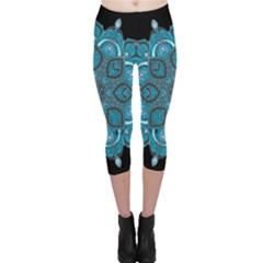 Ornate Mandala Capri Leggings  by Valentinaart