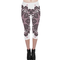 Ornate Mandala Capri Leggings  by Valentinaart