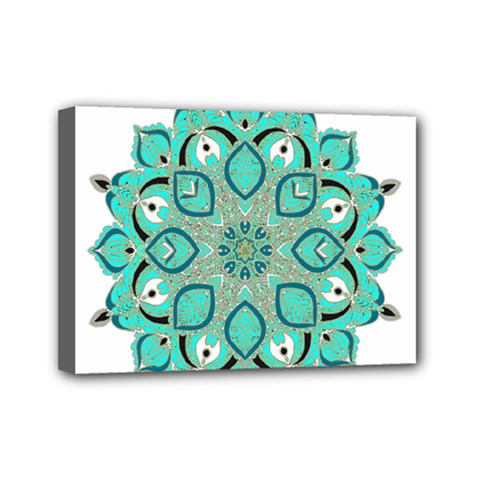 Ornate Mandala Mini Canvas 7  X 5  by Valentinaart