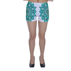 Ornate mandala Skinny Shorts