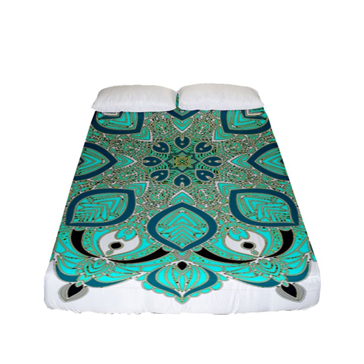 Ornate mandala Fitted Sheet (Full/ Double Size)