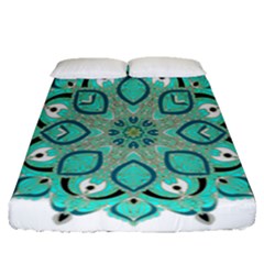 Ornate mandala Fitted Sheet (Queen Size)