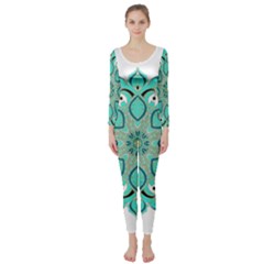 Ornate mandala Long Sleeve Catsuit