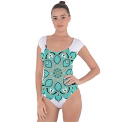 Ornate mandala Short Sleeve Leotard 