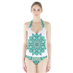 Ornate mandala Halter Swimsuit