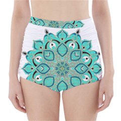 Ornate mandala High-Waisted Bikini Bottoms