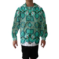 Ornate mandala Hooded Wind Breaker (Kids)