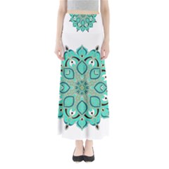 Ornate mandala Full Length Maxi Skirt