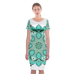 Ornate mandala Classic Short Sleeve Midi Dress