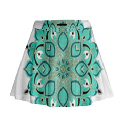 Ornate mandala Mini Flare Skirt