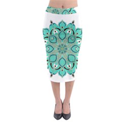 Ornate mandala Midi Pencil Skirt