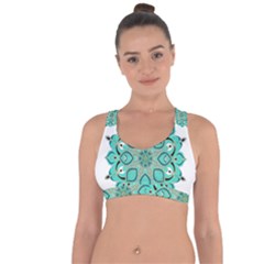 Ornate mandala Cross String Back Sports Bra