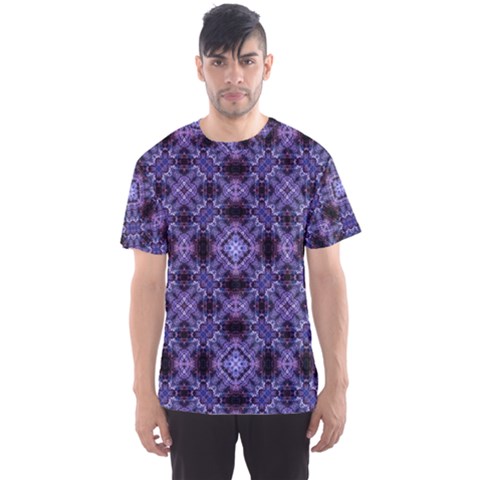 Lavender Moroccan Tilework  Men s Sports Mesh Tee by KirstenStar