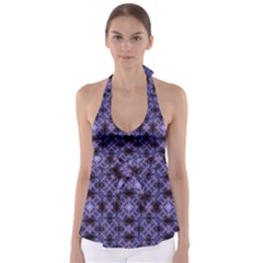 Lavender Moroccan Tilework  Babydoll Tankini Top by KirstenStar