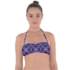 Lavender Moroccan Tilework  Halter Bandeau Bikini Top by KirstenStar