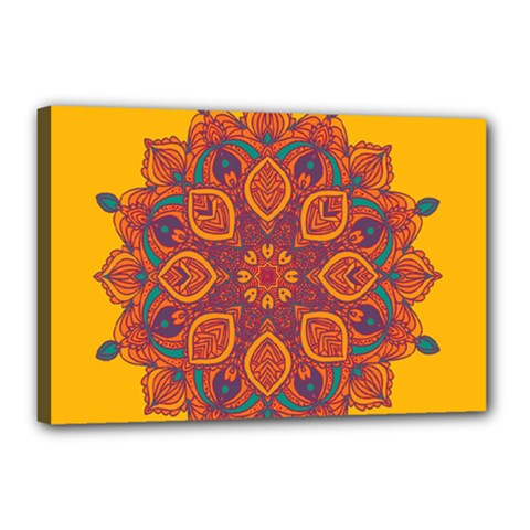 Ornate Mandala Canvas 18  X 12  by Valentinaart