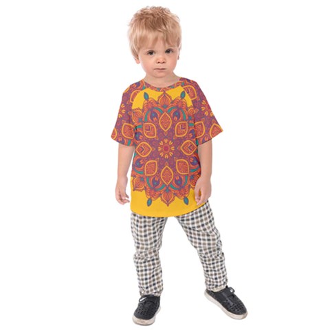 Ornate Mandala Kids Raglan Tee by Valentinaart