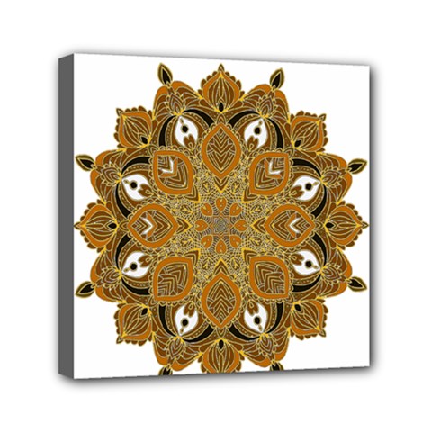 Ornate Mandala Mini Canvas 6  X 6  by Valentinaart