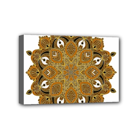 Ornate Mandala Mini Canvas 6  X 4  by Valentinaart