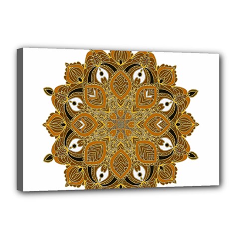 Ornate Mandala Canvas 18  X 12  by Valentinaart