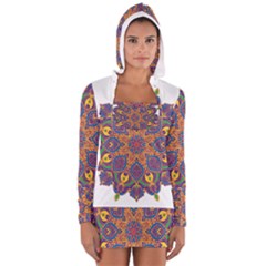 Ornate Mandala Women s Long Sleeve Hooded T-shirt by Valentinaart