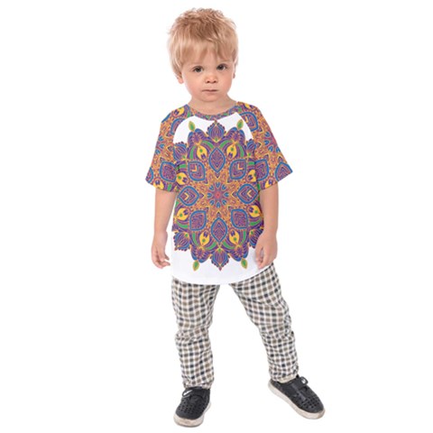 Ornate Mandala Kids Raglan Tee by Valentinaart